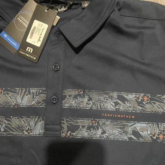 Travis Mathew Navy Polo Shirt - Picture 3 of 5
